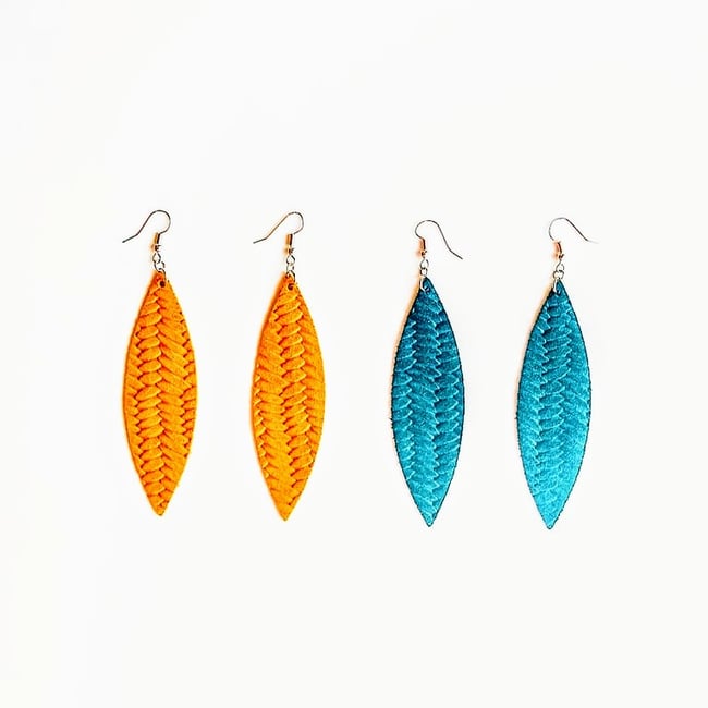Tola Suede Earrings - Mustard 