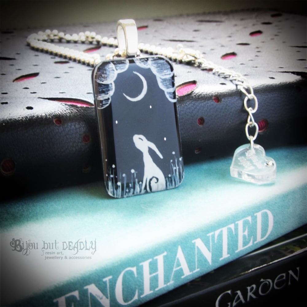 Moongazing Oval Resin Keyring/Bagcharm
