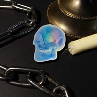 Image 1 of Holographic Inverted Skull Sticker • 3”/6cm