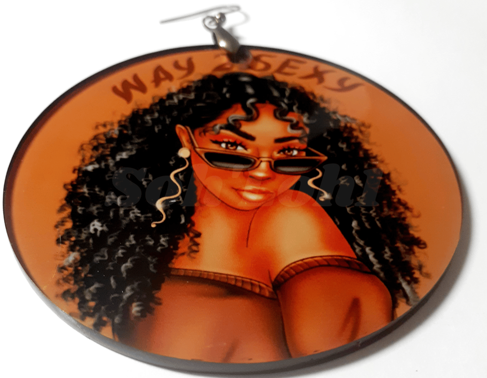 Image of Way 2 Sexy Melanin Queen Black Culture Statement Earrings