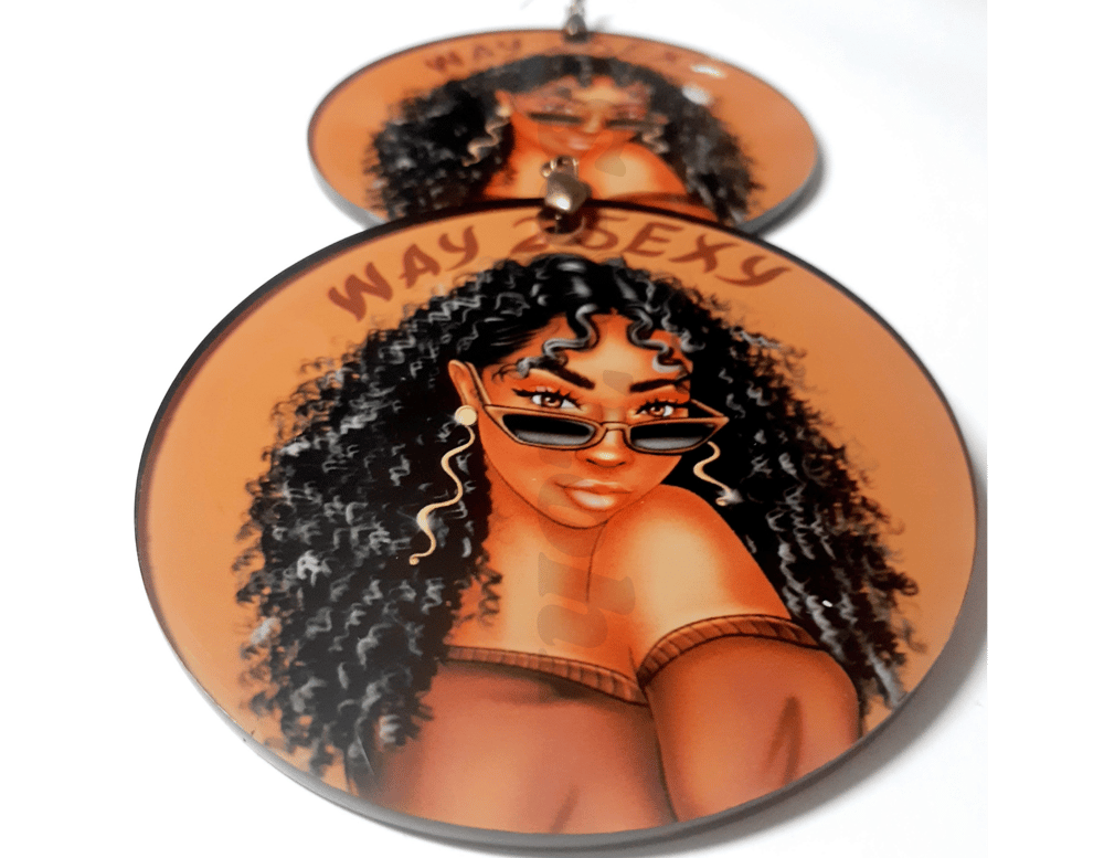 Image of Way 2 Sexy Melanin Queen Black Culture Statement Earrings