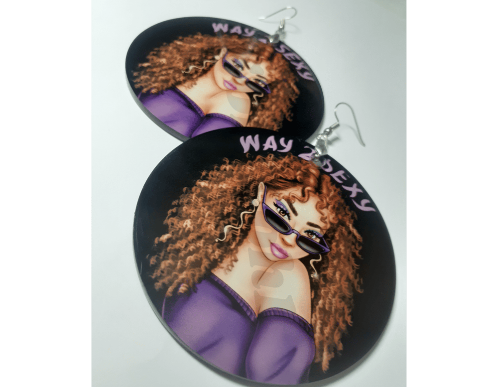 Image of Way 2 Sexy Melanin Queen Black Girl Magic Statement Earrings