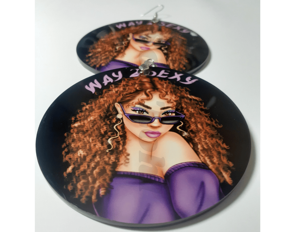 Image of Way 2 Sexy Melanin Queen Black Girl Magic Statement Earrings