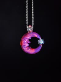 Image 1 of Karmaline moon pendant with spinning opal..