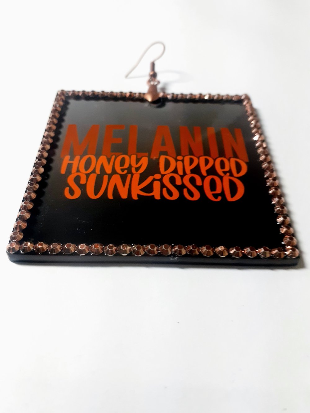 Image of Melanin Honey Dipped Sun Kissed Afrocentric Rhinestone Statement Earrings