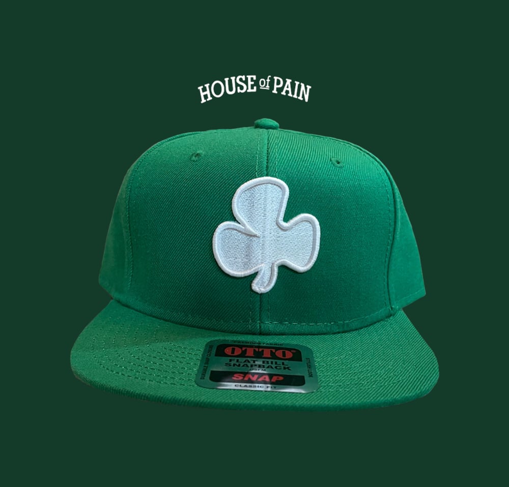 Image of House of Pain - White Shamrock ☘️ Green Snapbacks.