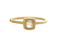 Image 1 of Handmade rose cut diamond ring. Cushion cut. Engagement. 18k. Monet