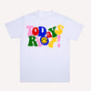 TODAYS RIOT RAINBOW T-SHIRT (WHITE) 