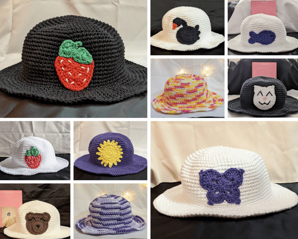 Image of BTS Inspired Crochet Bucket hat 