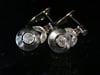 FRENCH EDWARDIAN 18CT YELLOW GOLD PLATINUM ROSE CUT OLD CUT DIAMOND EARRINGS