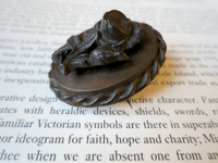 Image 4 of Antique Victorian Mourning Brooch, Rose Cameo High Relief Design