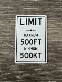 Image 1 of F-16 Low Level Road Sign Sticker