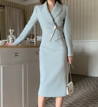 Women Vintage Elegant Waffle Blazer Outfits for Autumn