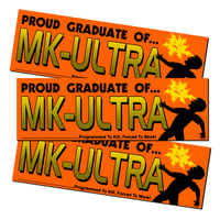 MK ULTRA BUMPER STICKER