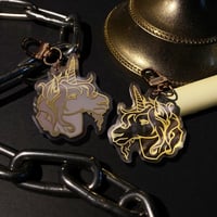 Image 1 of Golden Unicorn Acrylic Charms • 2”/5cm