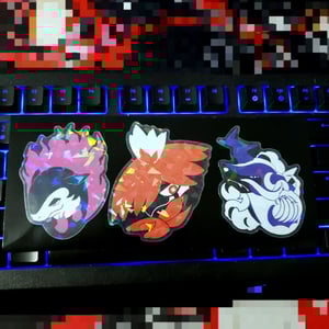 Hisuian Starters Holographic Vinyl Stickers