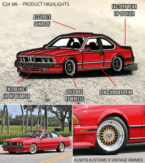 Image of KUWTB Kustoms x Vintage Bimmer E24 M6 Henna Red