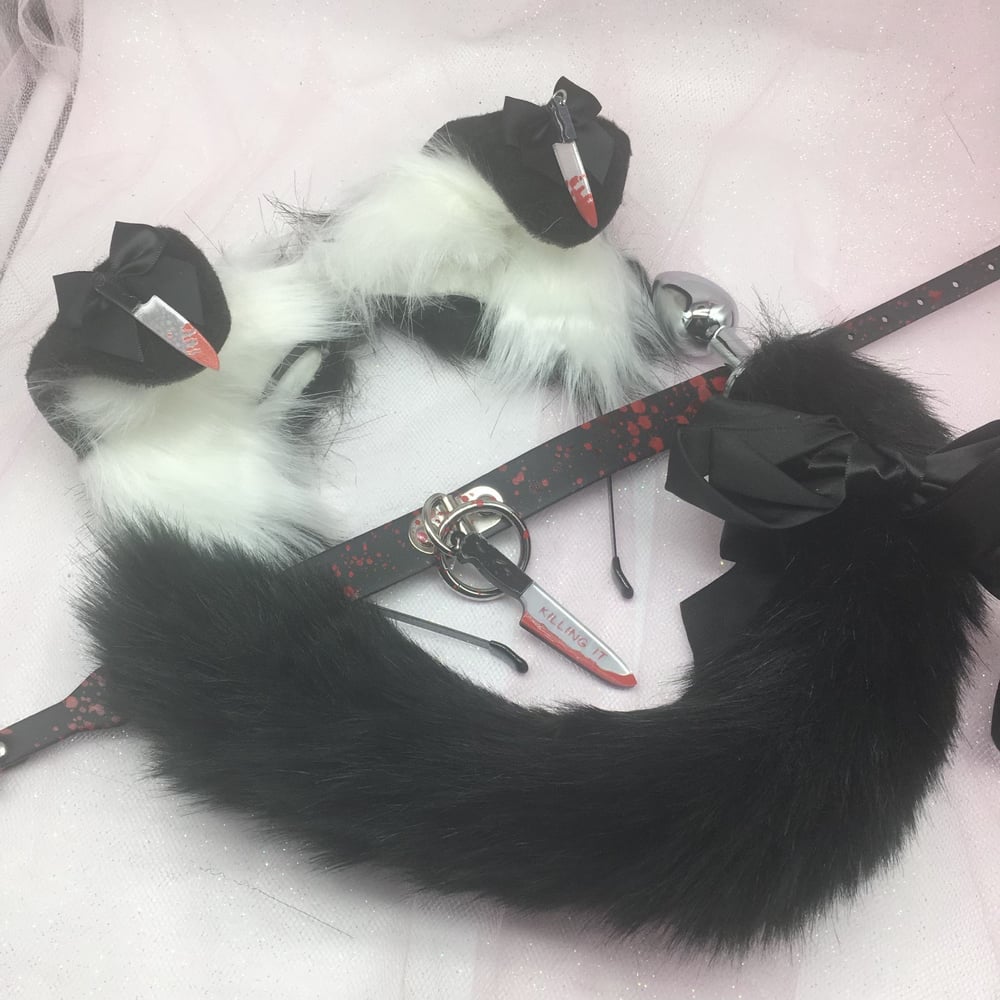Killer Dog 🐶 black/ white petplay set 