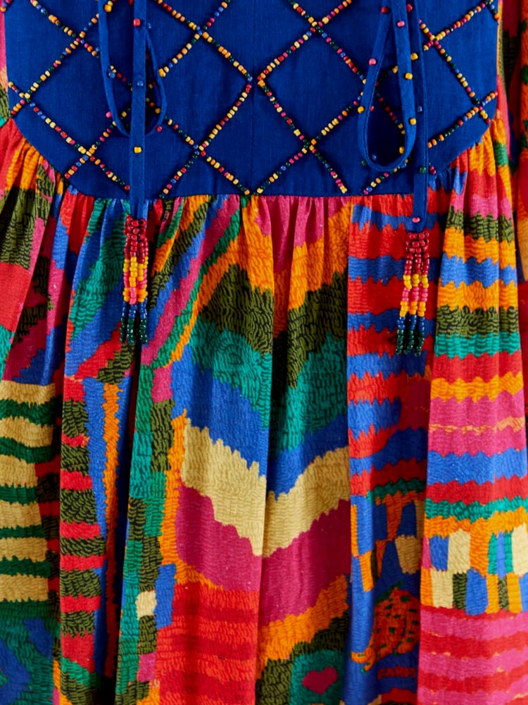 Image of Verao Embellished Print Tunic Dress