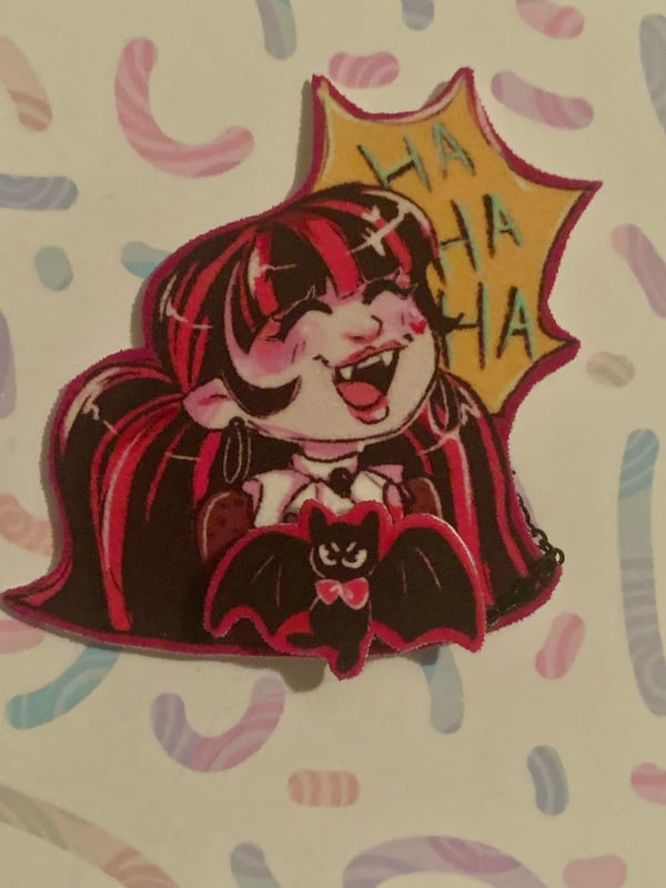 Image of Draculaura monster high magnet pin