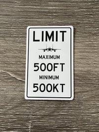 Image 1 of F-15 Low Level Road Sign Sticker