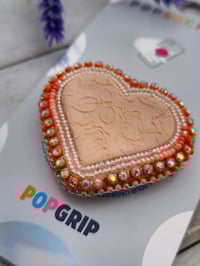 Image 2 of Peach heart phone grip