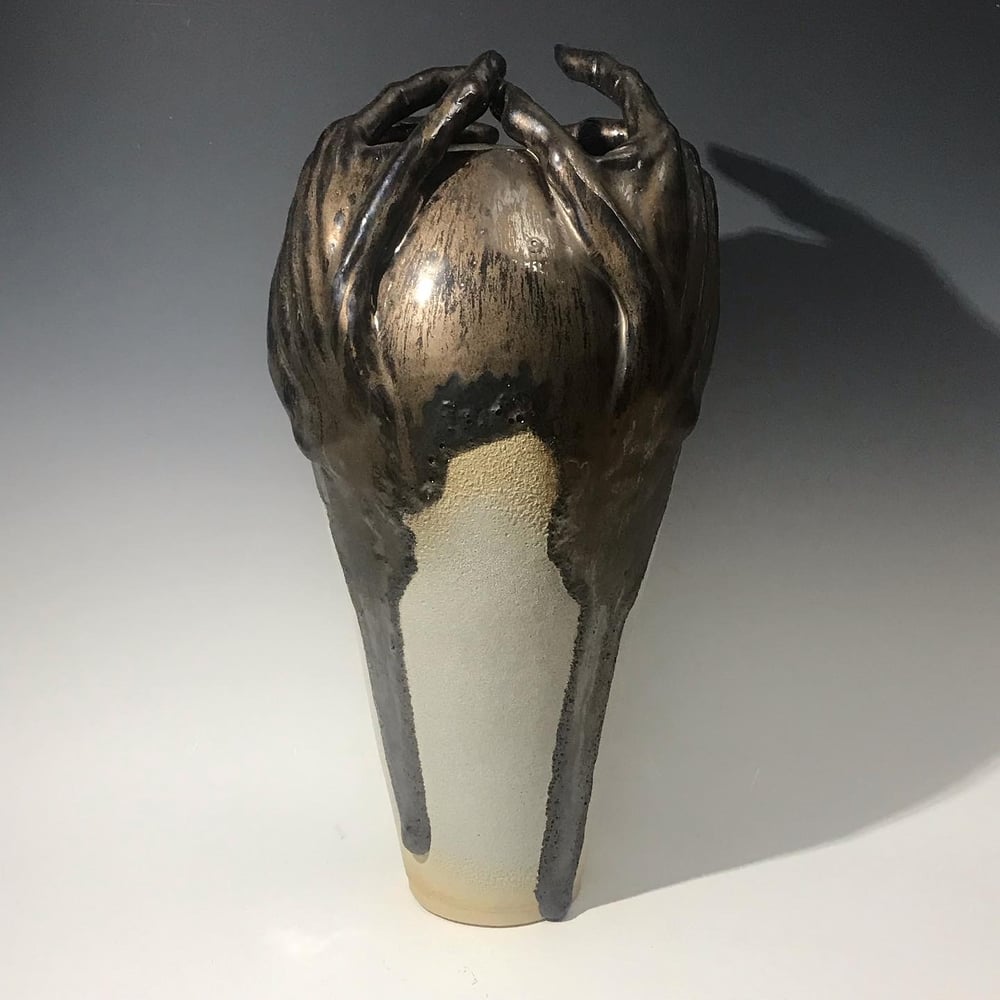 Image of Tall Vase with Hands