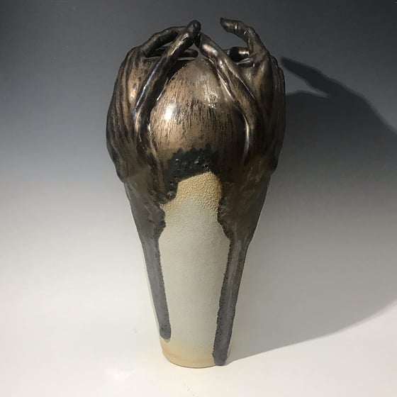 Image of Tall Vase with Hands