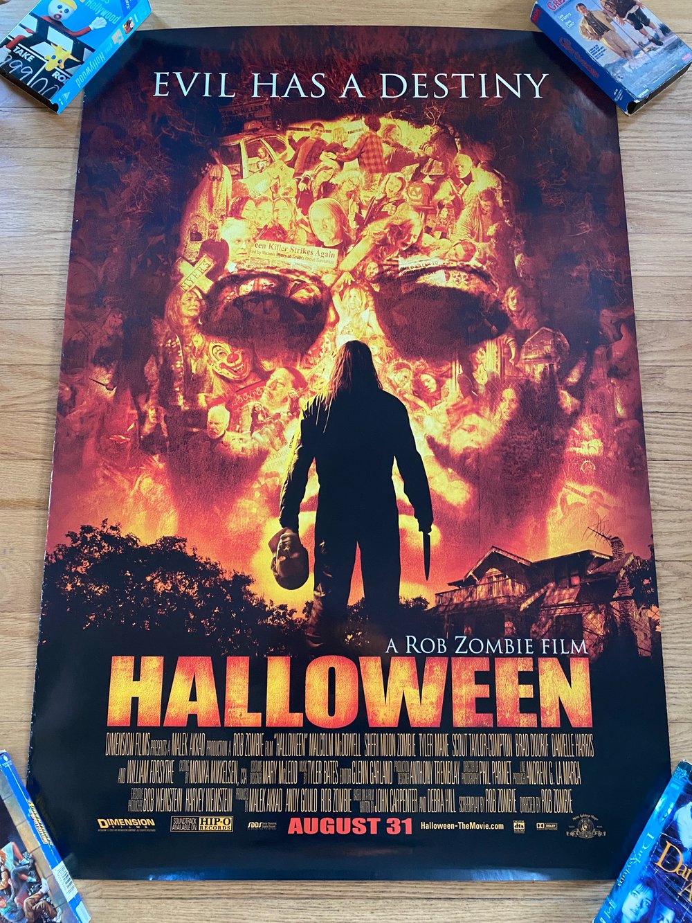 2007 ROB ZOMBIE'S HALLOWEEN ORIGINAL DOUBLE SIDED ONE SHEET MOVIE POSTER