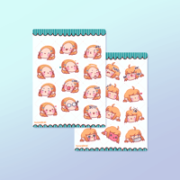 Image 1 of zeldamoji and linkmoji sticker sheet