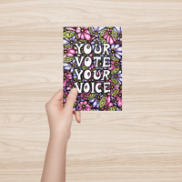 Image 1 of 1000+ Postcards - Colorful Your Vote Your Voice - Postcards To Voters