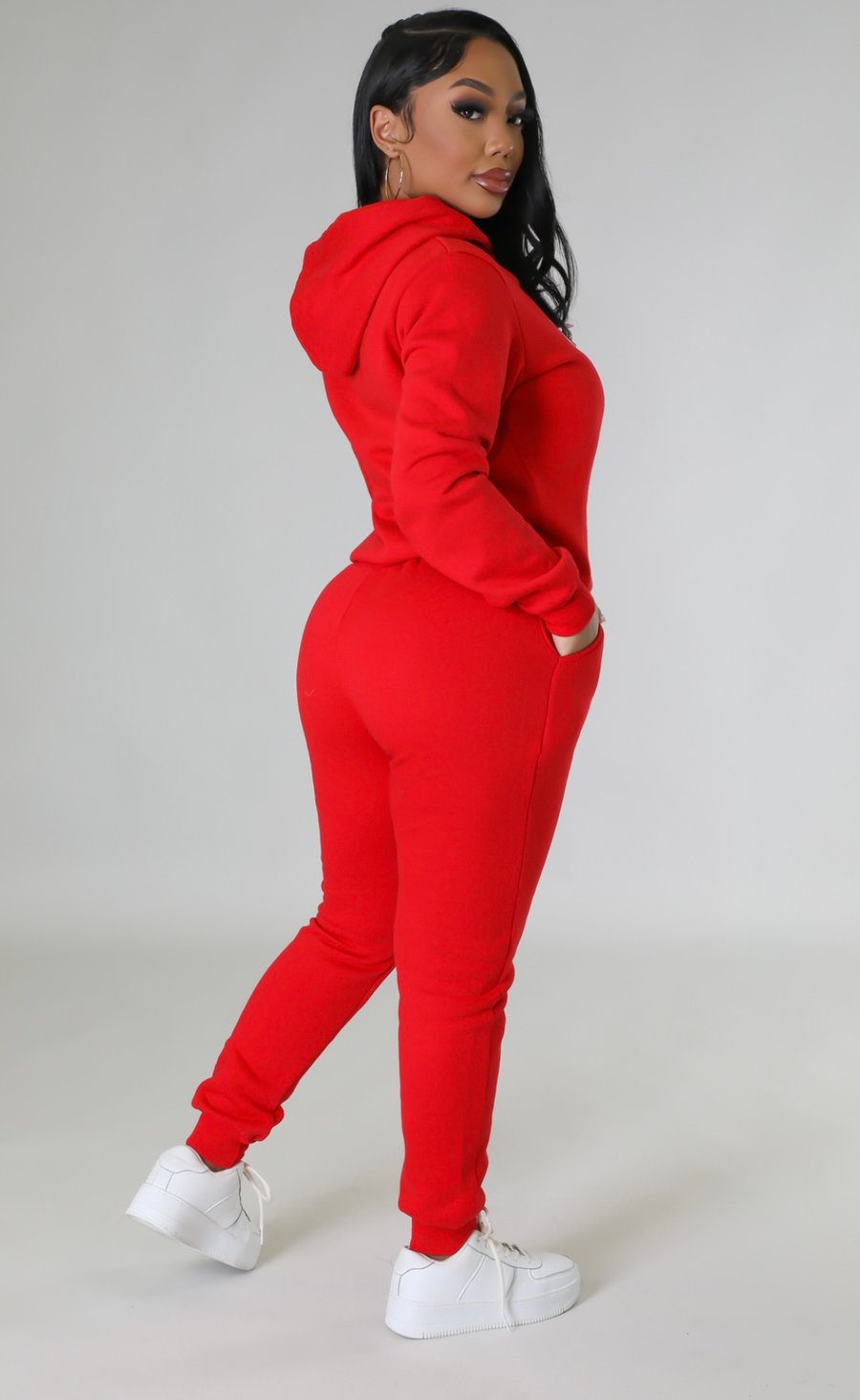 Image of Eye On Me Sweatsuit (Red)