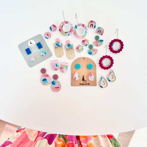 Image of Kaleidoscope (hand-painted) Shapes Stud Pack