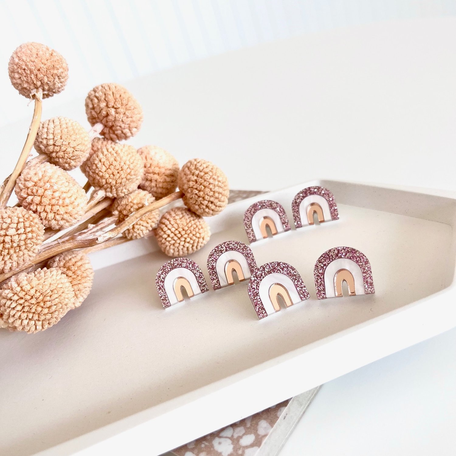 Image of Neutral Rainbow Studs