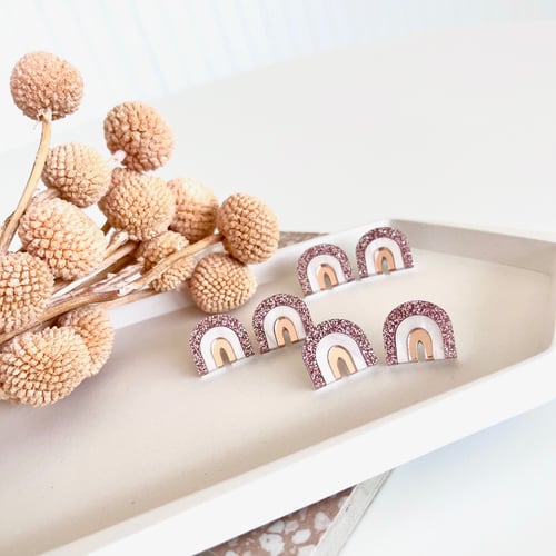 Image of Neutral Rainbow Studs