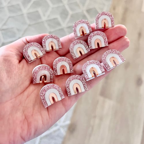 Image of Neutral Rainbow Studs