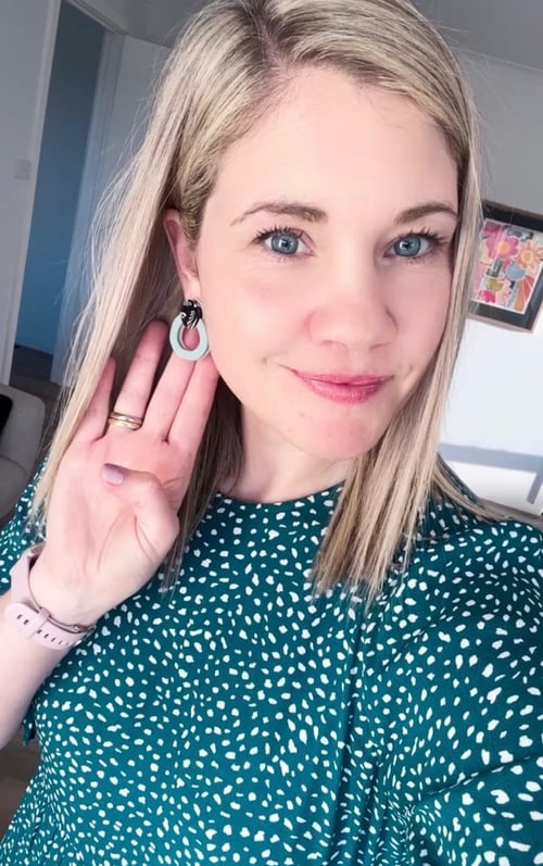 Image of Monochrome (hand-painted) Spot Hollow Statement Studs