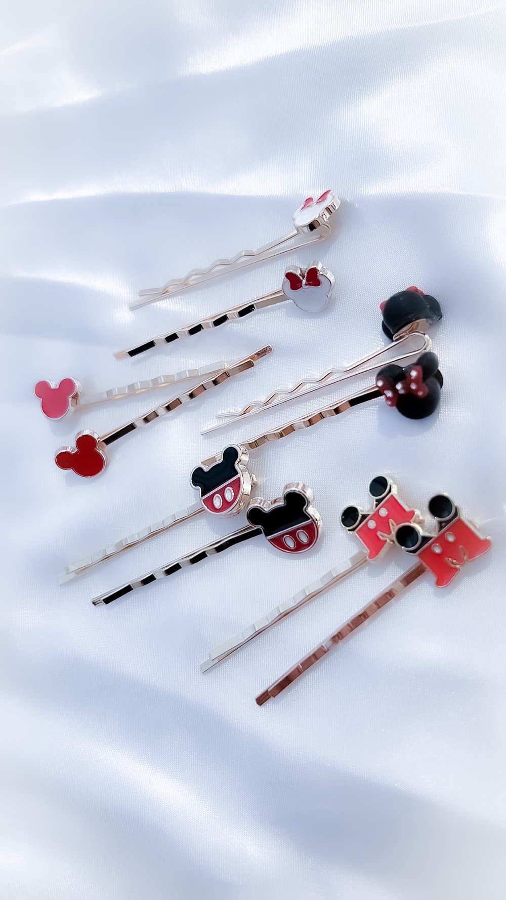 Mickey Minnie hair clips (pair) 