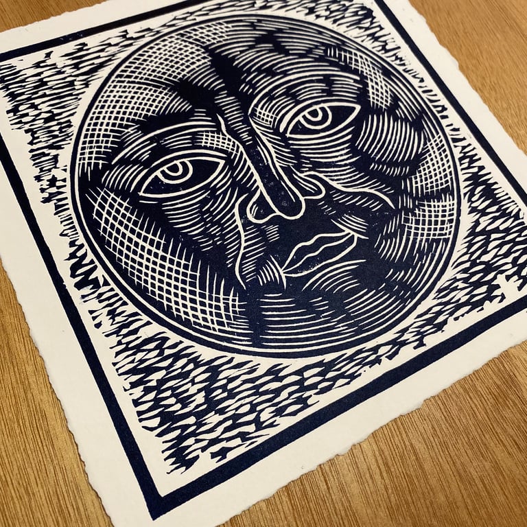 Moon Lino Print - Regular Edition Image 2