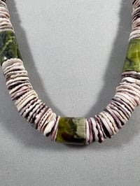 Image 2 of Shell and green quartz necklace