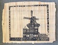 Windmill on Papyrus by JoAnn Savage
