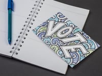 Image 5 of 1000+ Postcards - Blue Paisley "VOTE" - Postcards To Voters