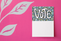 Image 4 of 1000+ Postcards - Whimsical 1/2 "VOTE" - Postcards To Voters