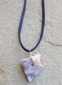 Image 3 of Holley (Holly) Blue Agate Necklace - "Calm" by J. Mummey