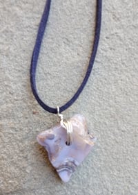Image 2 of Holley (Holly) Blue Agate Necklace - "Calm" by J. Mummey