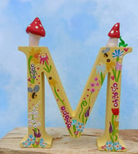 Image 2 of Handpainted letters with mini clay toadstools