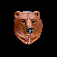 Image 1 of Lg. Mama Brown Grizzly Bear - Flamework Glass Sculpture Bead