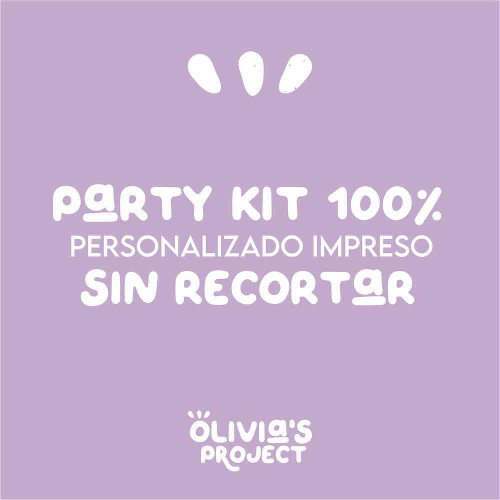 Image of Party Kit 100% personalizado IMPRESO