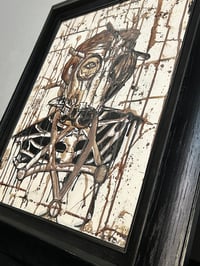 Image 3 of “Gas Mask “  Original Blood Painting Framed