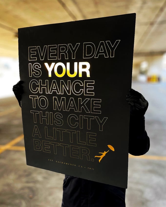 Image of EVERY DAY IS YOUR CHANCE - GOLD x BLACK - 2023 Limited Run - Poster